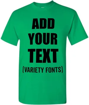 Custom T-Shirt Add Your Text Personalized T Shirt for Men & Women Cotton Tee