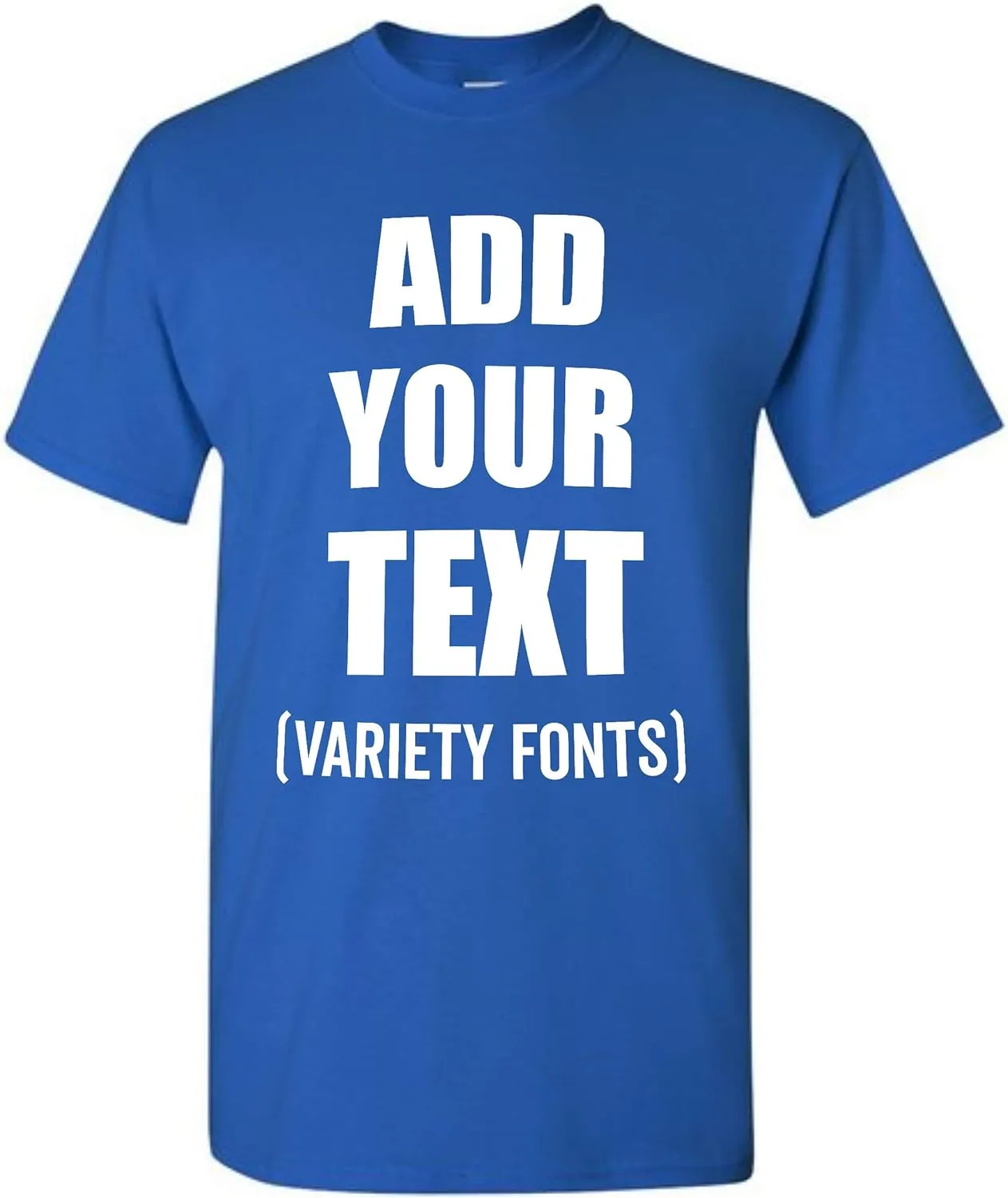 Custom T-Shirt Add Your Text Personalized T Shirt for Men & Women Cotton Tee