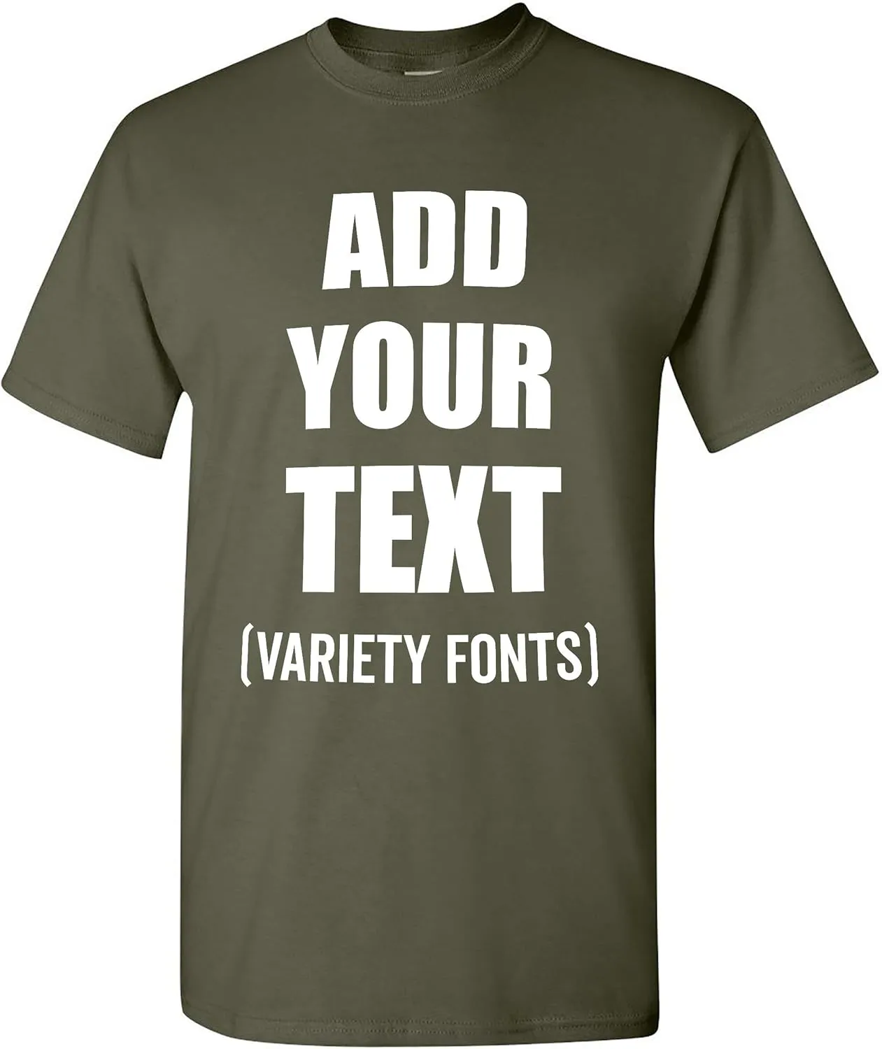 Custom T-Shirt Add Your Text Personalized T Shirt for Men & Women Cotton Tee
