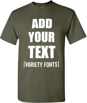 Custom T-Shirt Add Your Text Personalized T Shirt for Men & Women Cotton Tee