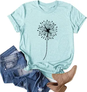 Cute T Shirts for Girls 10-12 Years Old Crew Neck Casual Floral Sunflower Tops Short Sleeve Tees Shirts Cotton Blouses