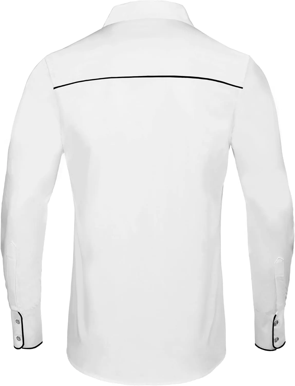 Daupanzees Men's Long Sleeve Embroidered Shirts Slim Fit American Flag Button Down Shirts