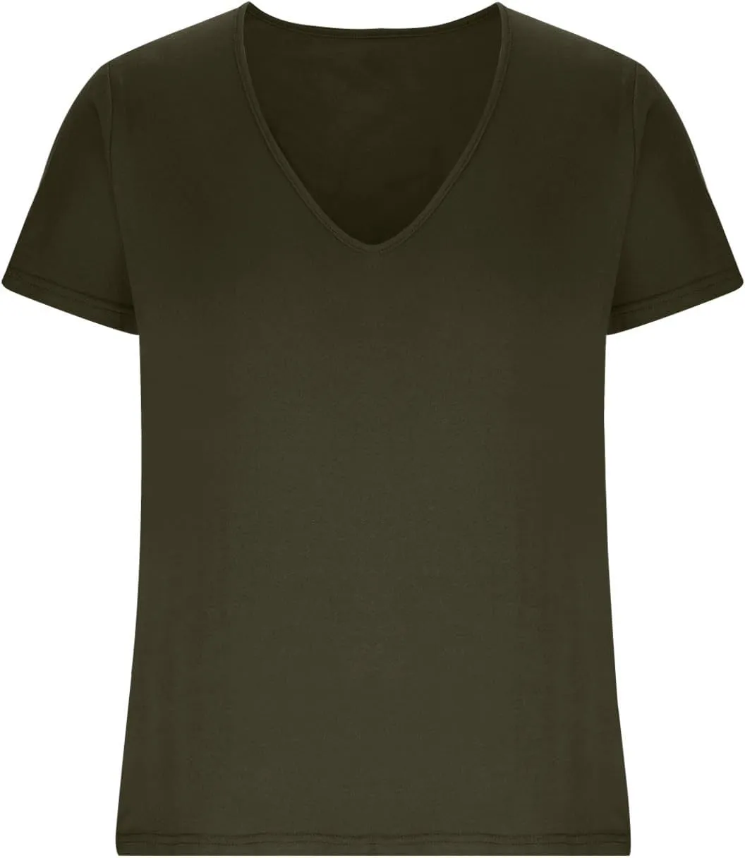 Deep V Neck T Shirt for Mens Premium Fitted Soft Men T-Shirts Trendy Casual Summer Breathable Slim Fit Solid Tops