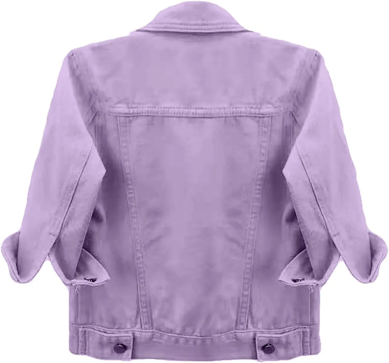 Denim Jackets for Women Trendy Basic Lapel Button Down Cropped Denim Jacket Trucker Coat Light Wash Short Jean Jacket