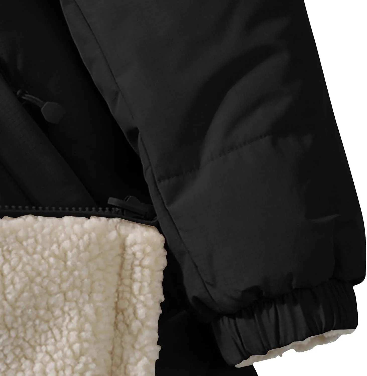 Dgoopd Puffer Jacket Men Fleece Lined Quilted Jacket Stand Collar Winter Jacket Thick down Jacket Casual Warm Coat