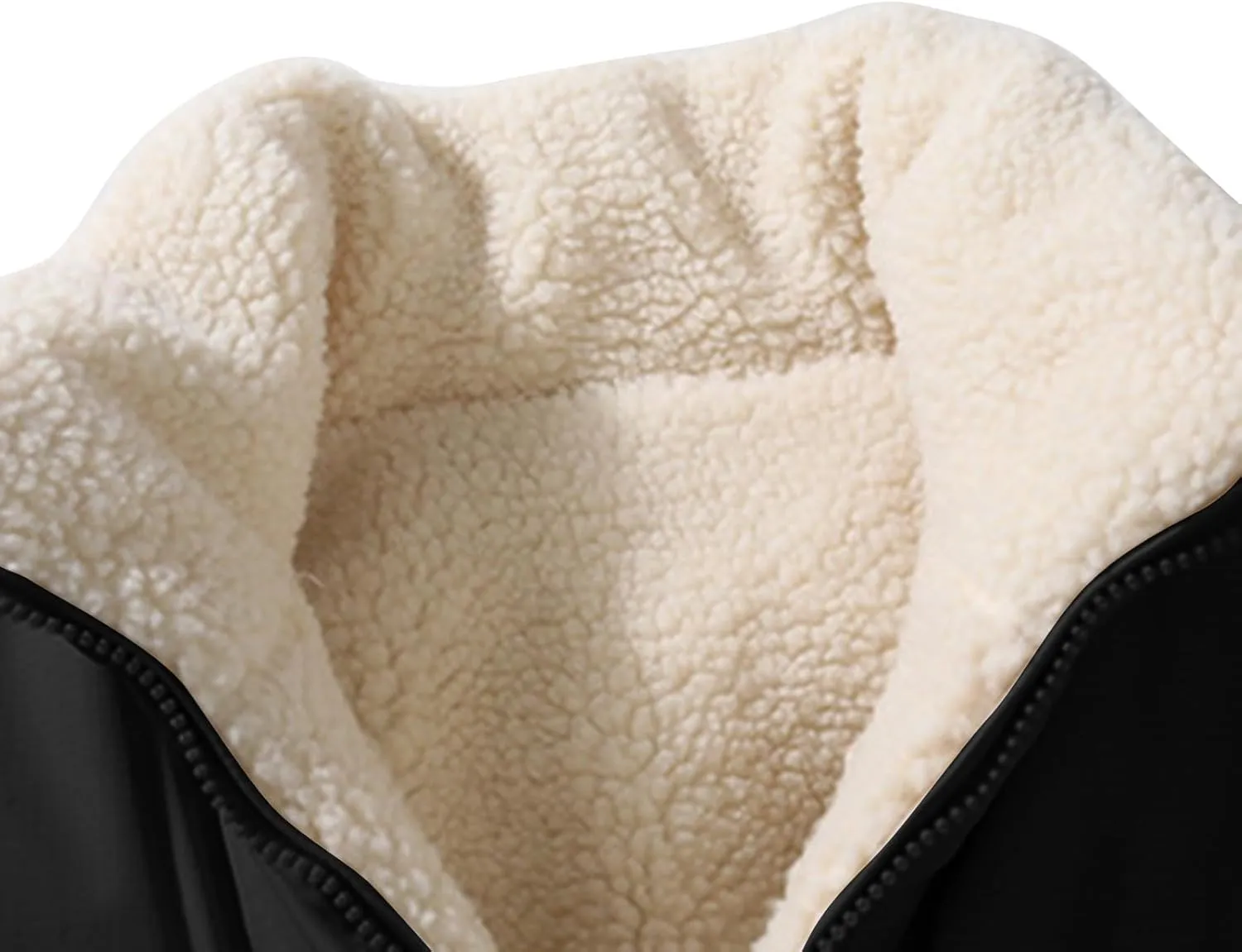Dgoopd Puffer Jacket Men Fleece Lined Quilted Jacket Stand Collar Winter Jacket Thick down Jacket Casual Warm Coat
