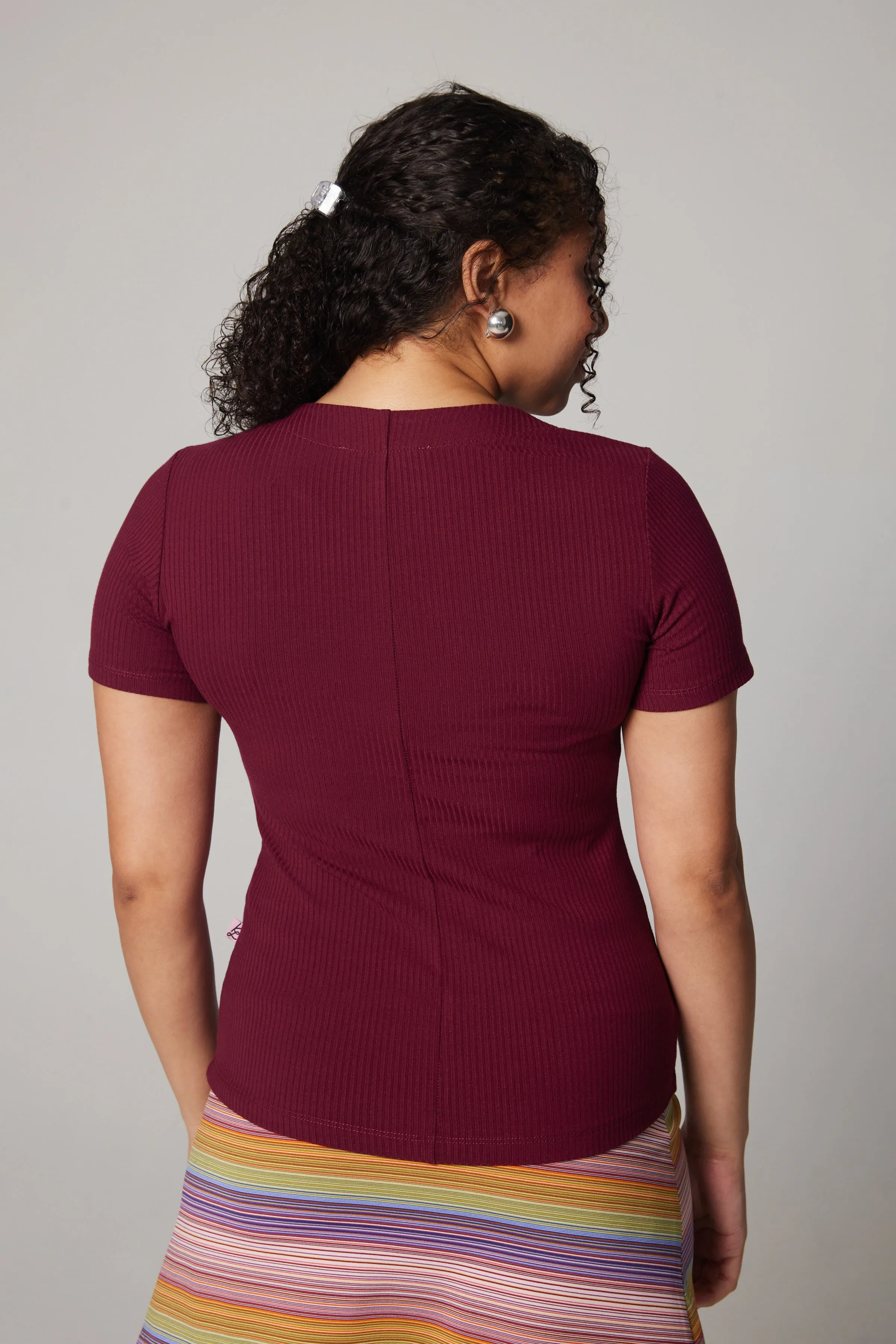 Diamond Top - Burgundy