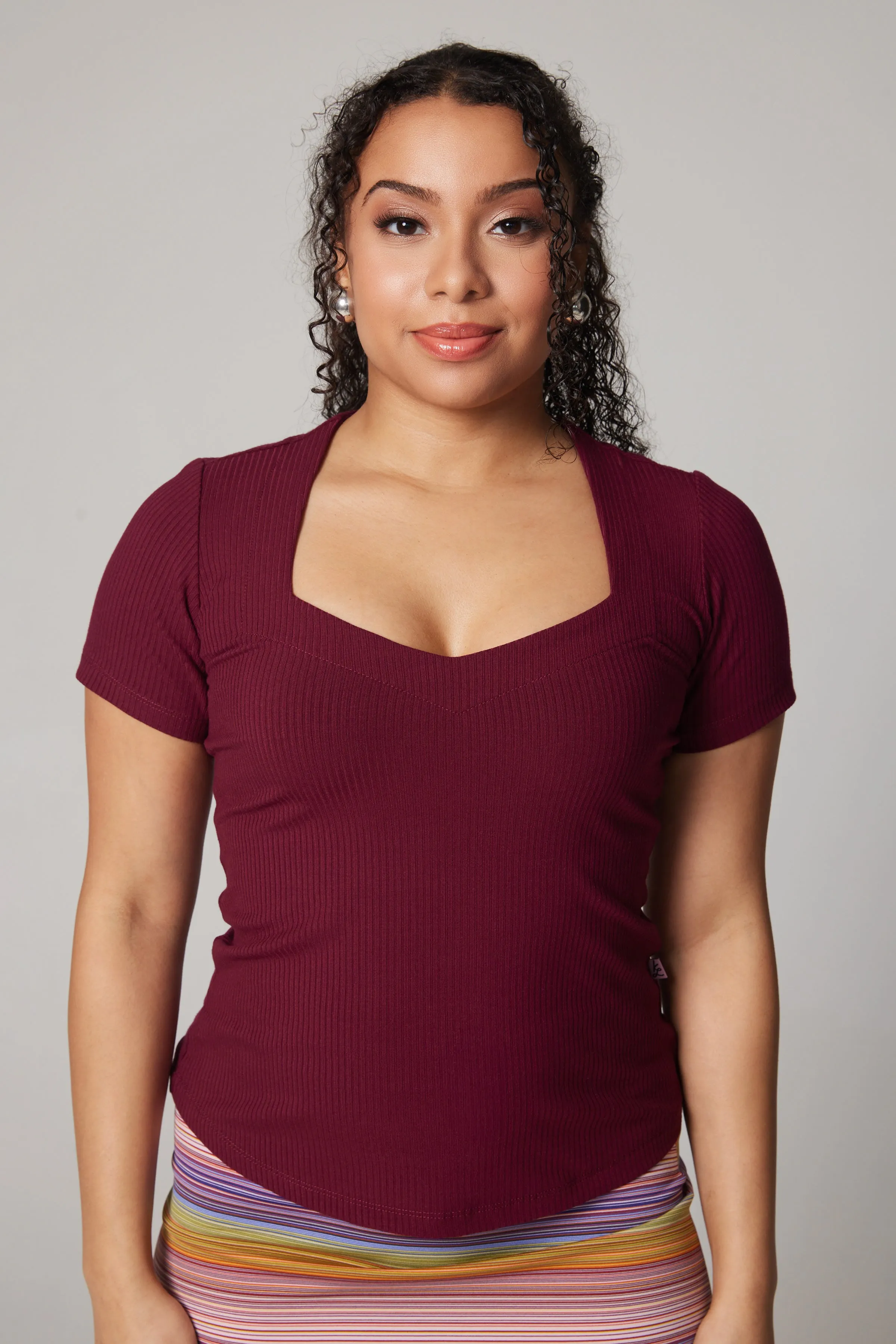 Diamond Top - Burgundy