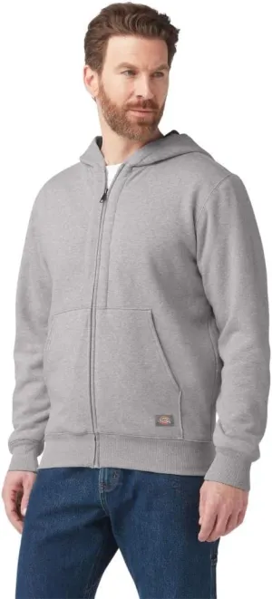 Dickies Men's Thermal Lined Full-Zip Fleece Hoodie with DWR