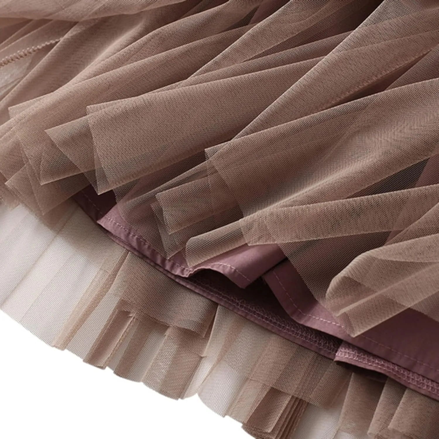 Dirholl Women's A-Line Fairy Elastic Waist Polyester Spandex Midi Skirt
