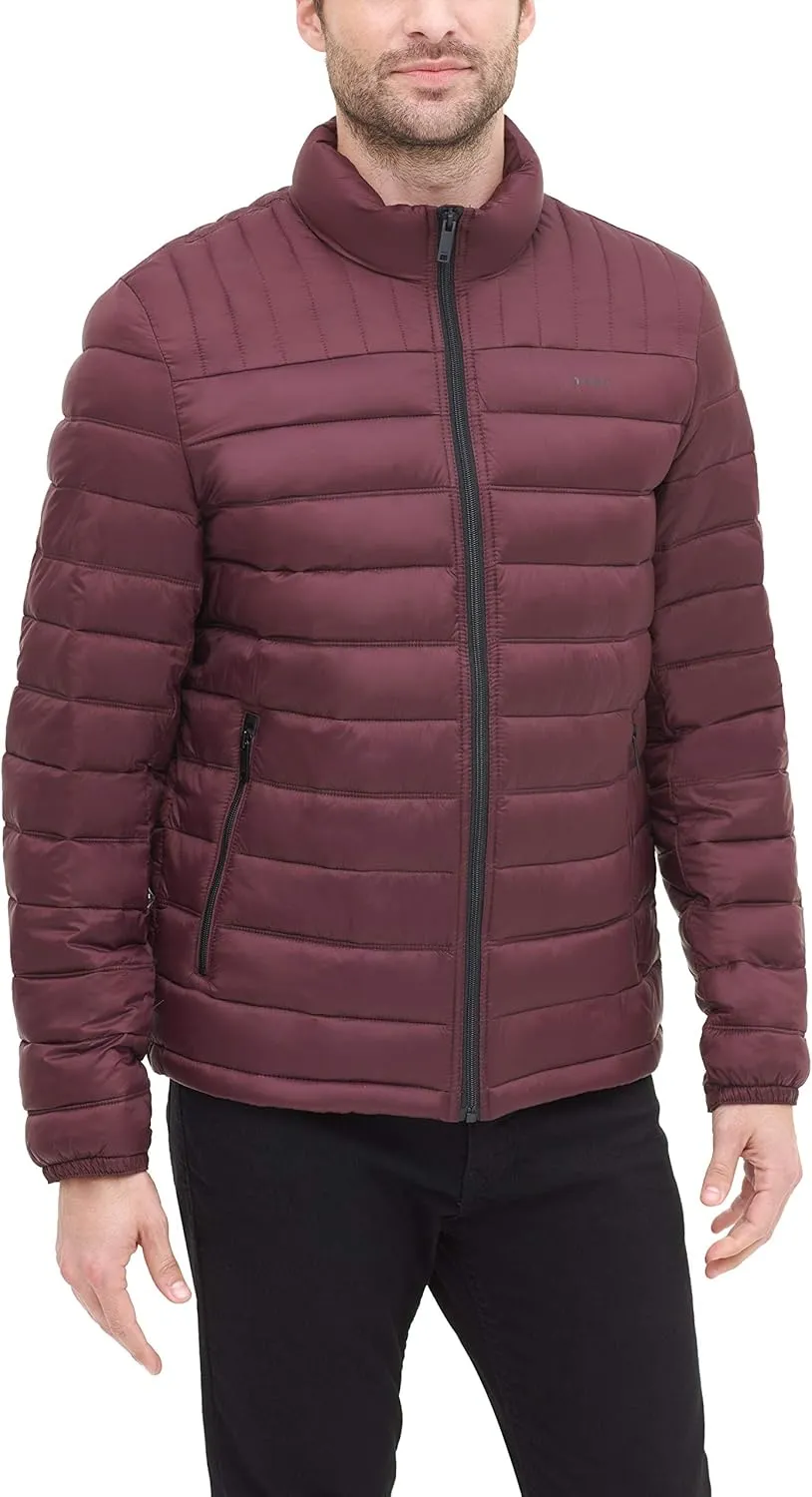 DKNY Men's Water Resistant Ultra Loft Quilted Packable Puffer Jacket