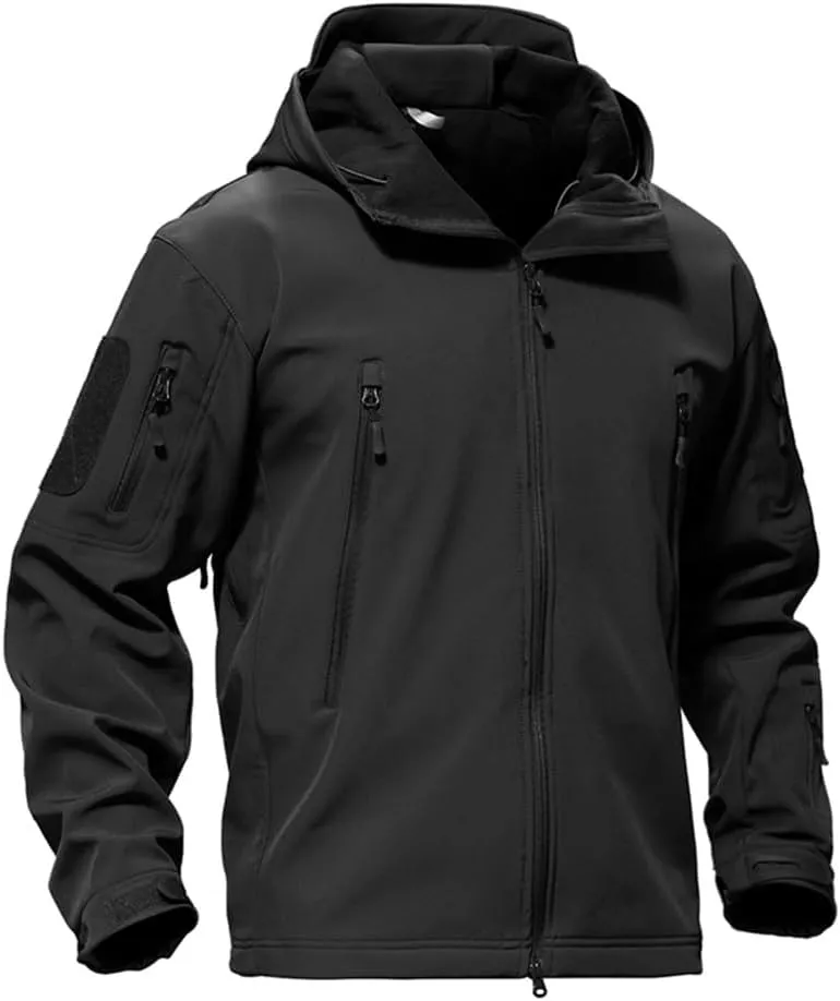 Dninmim Men's Hooded Solid Color Jacket Casual Warm Outdoor Sports Loose Jacket