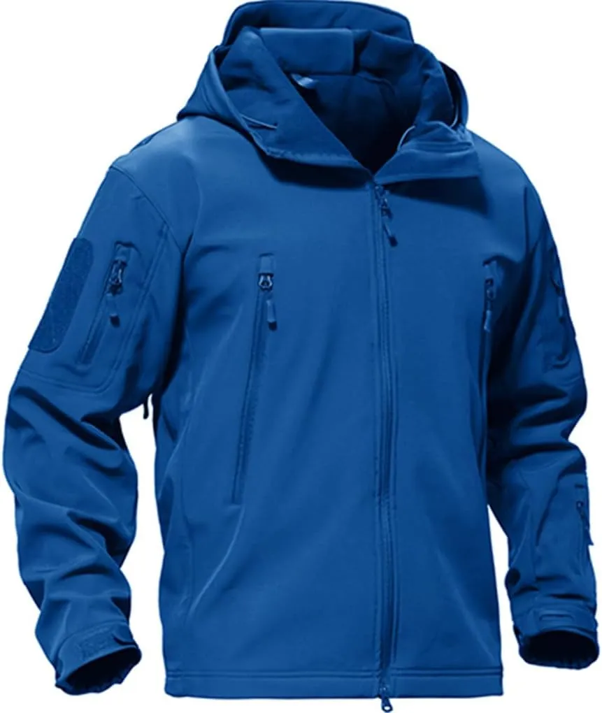 Dninmim Men's Hooded Solid Color Jacket Casual Warm Outdoor Sports Loose Jacket