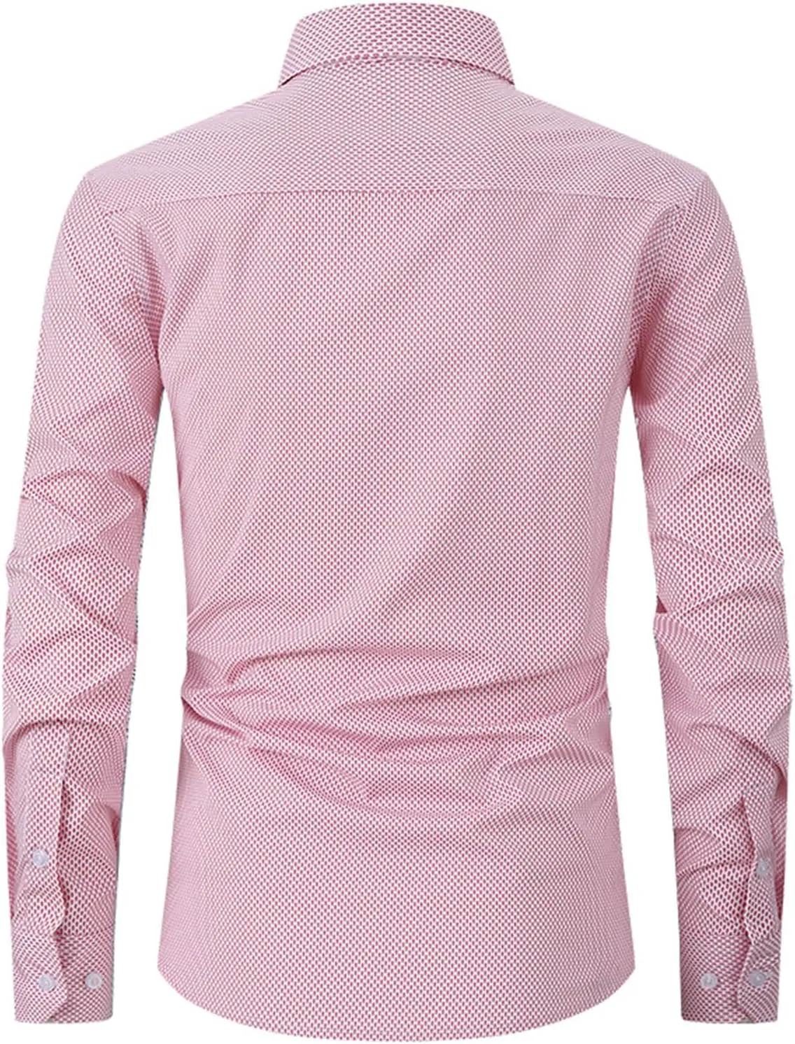 Dress Shirts for Men Casual Long Sleeve Button Down Shirts Wrinkle-Free Stretch Slim Fit Formal Business Blouse Tunic