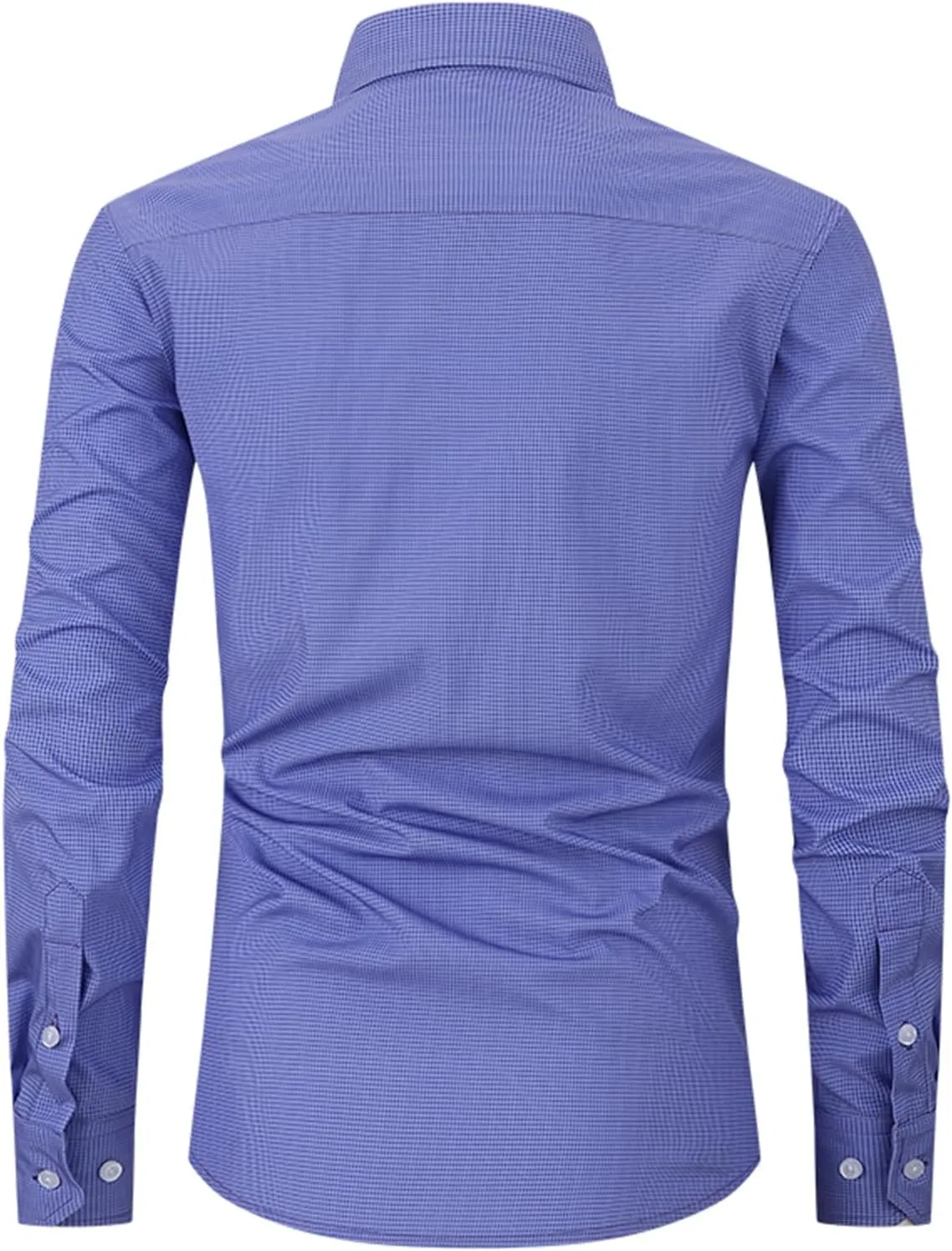 Dress Shirts for Men Casual Long Sleeve Button Down Shirts Wrinkle-Free Stretch Slim Fit Formal Business Blouse Tunic