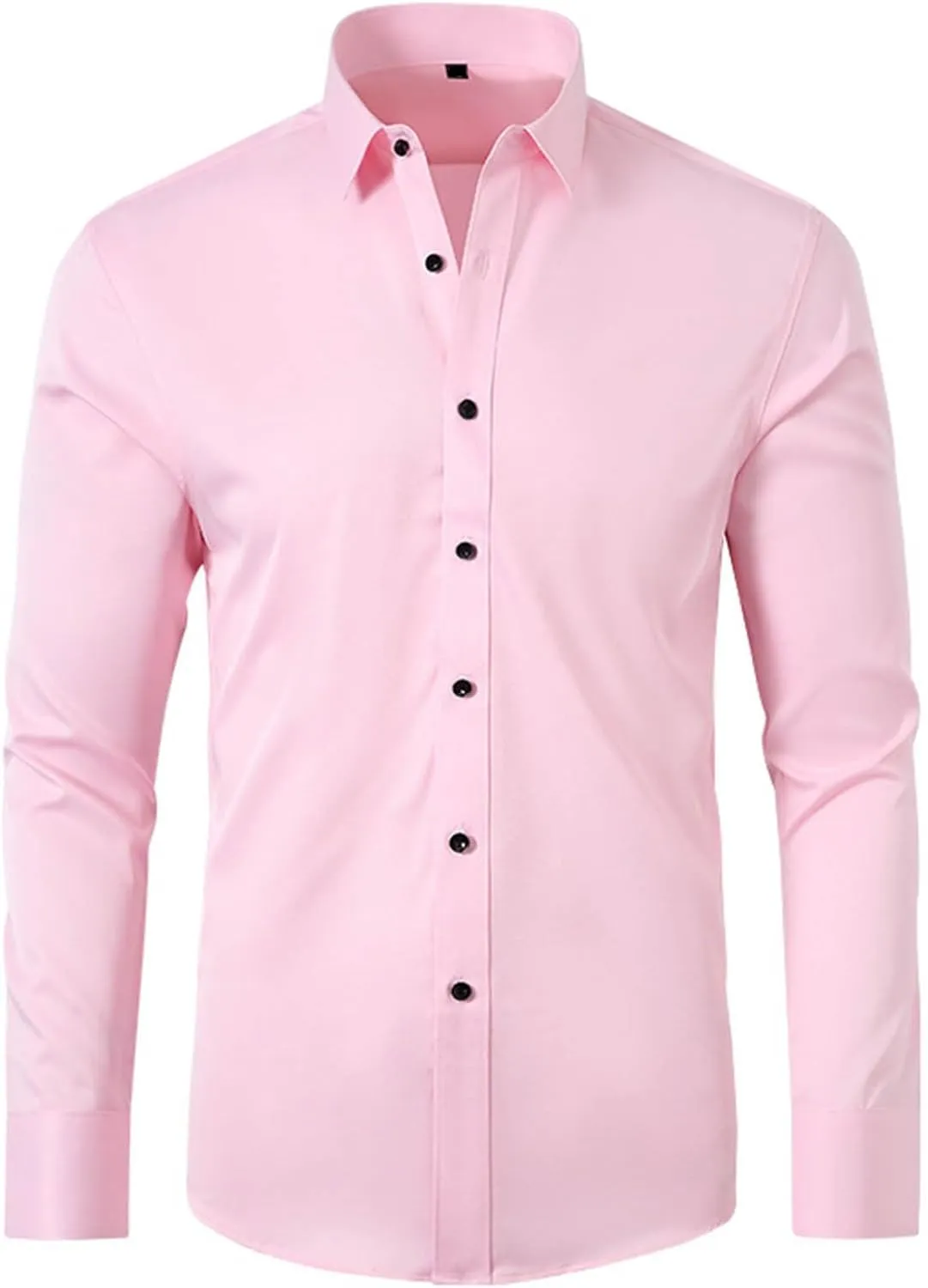 Dress Shirts for Men Fashion Long Sleeve Tops Regular Fit Button Down Shirts Stretch Wrinkle-Free Business Formal Shirt
