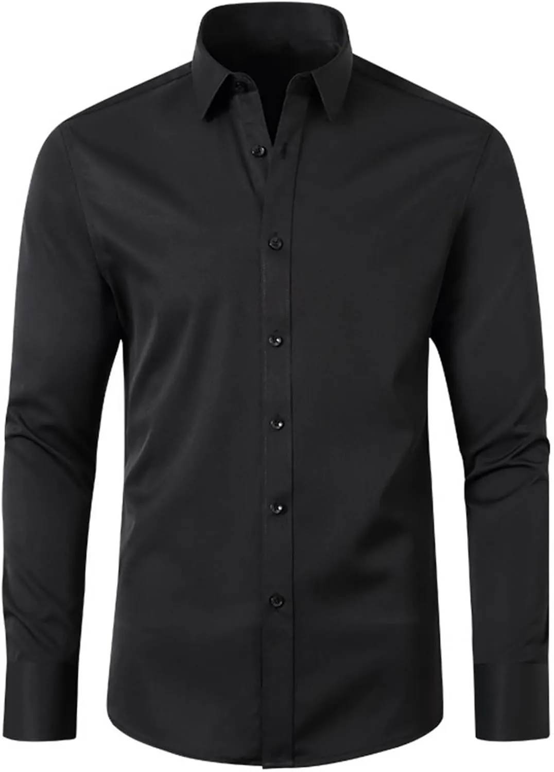 Dress Shirts for Men Fashion Long Sleeve Tops Regular Fit Button Down Shirts Stretch Wrinkle-Free Business Formal Shirt