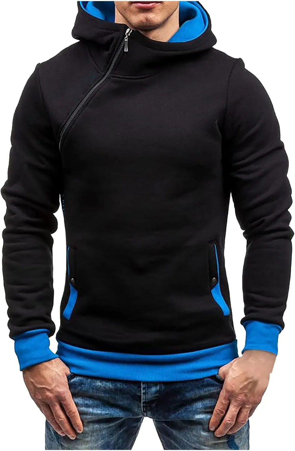 Dudubaby Fleece Hoodies For Men Men'S Casual Camouflage Sports Sweatshirt Long Sleeve Zipper Hooded Jacket Coat