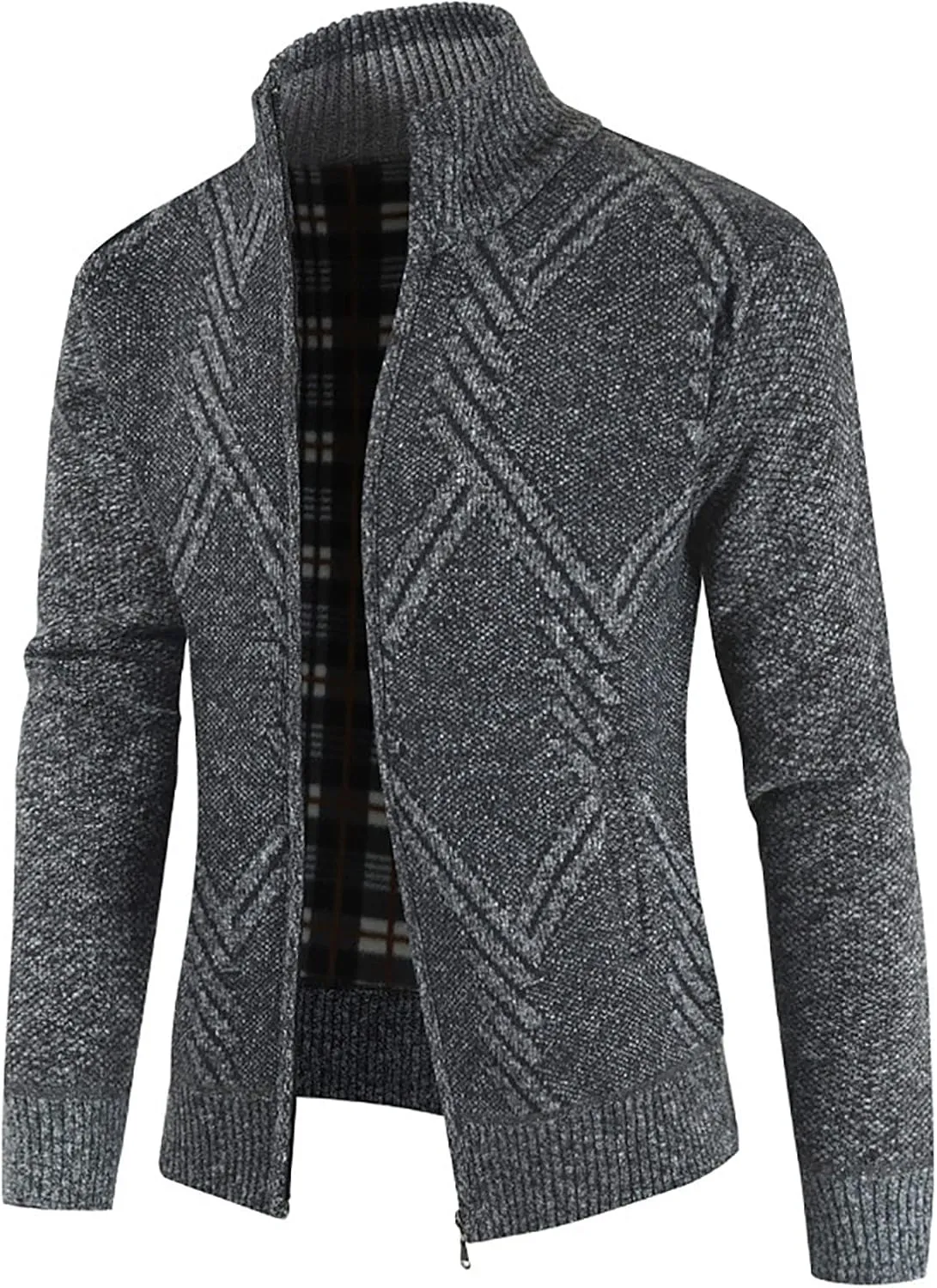DuDubaby Funny Ugly Sweater for Mens Autumn and Winter Fashion Loose Cardigan Warm Lapel Hooded Jacket Sweater