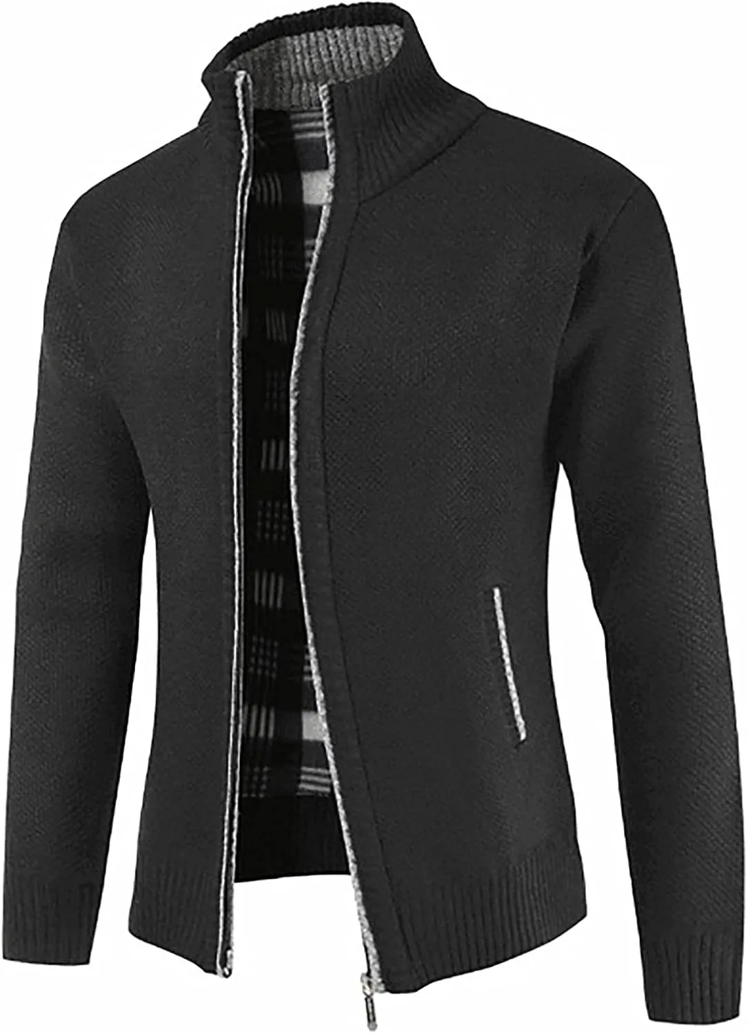 DuDubaby Funny Ugly Sweater for Mens Autumn and Winter Fashion Loose Cardigan Warm Lapel Hooded Jacket Sweater