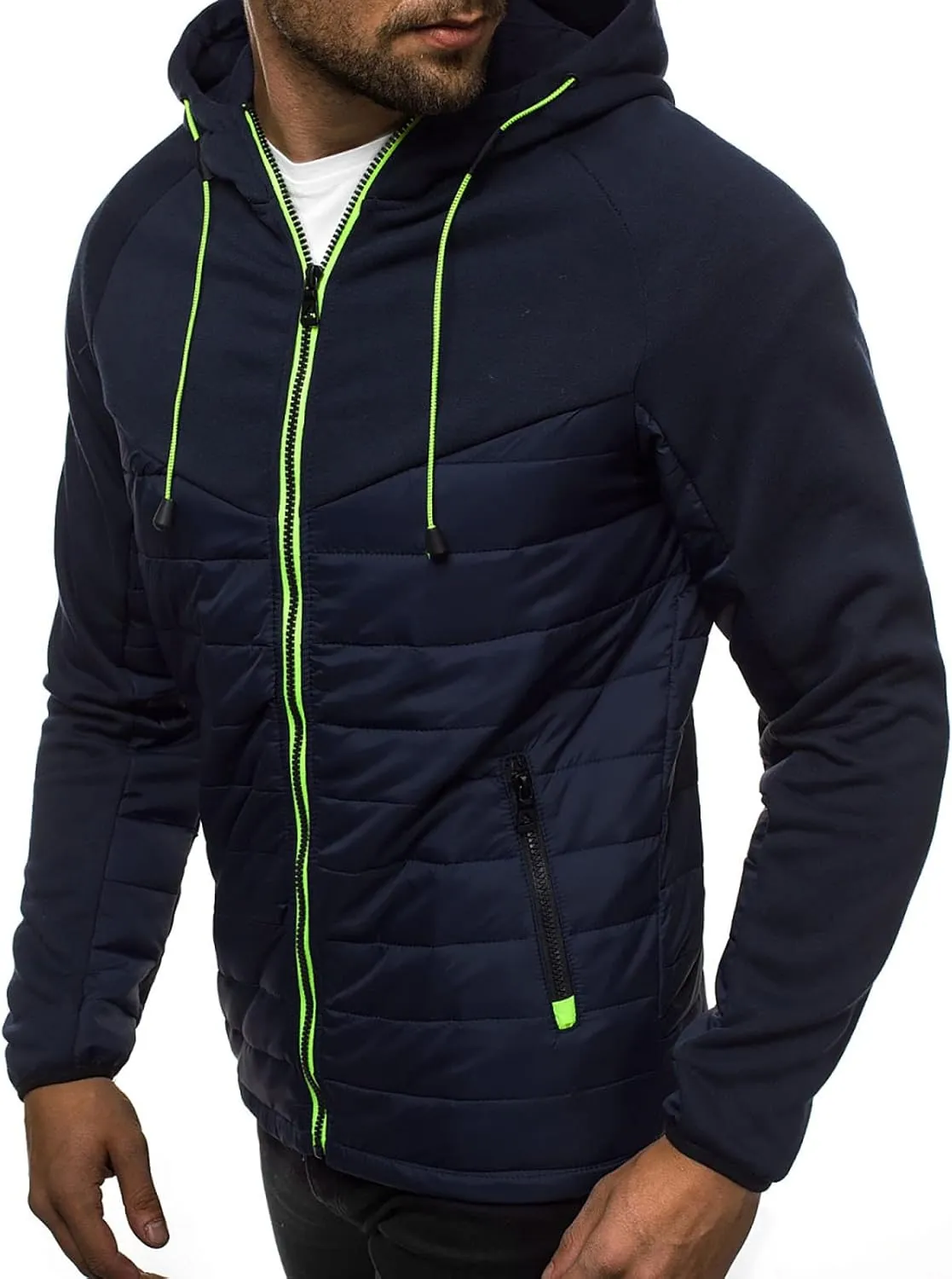 DuDubaby Men's Casual Camouflage Sports Sweatshirt Long Sleeve Zipper Hooded Jacket Coat