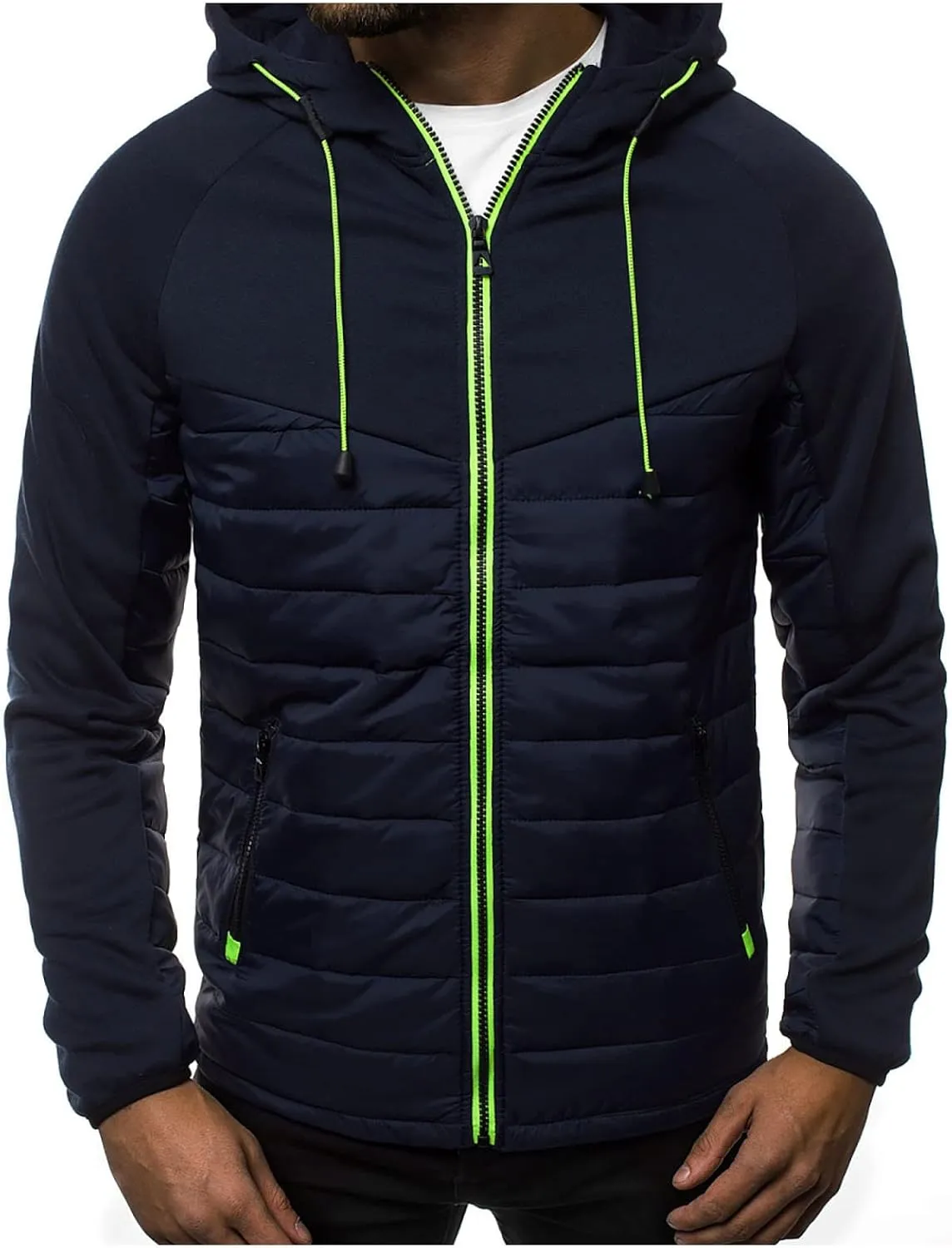 DuDubaby Men's Casual Camouflage Sports Sweatshirt Long Sleeve Zipper Hooded Jacket Coat