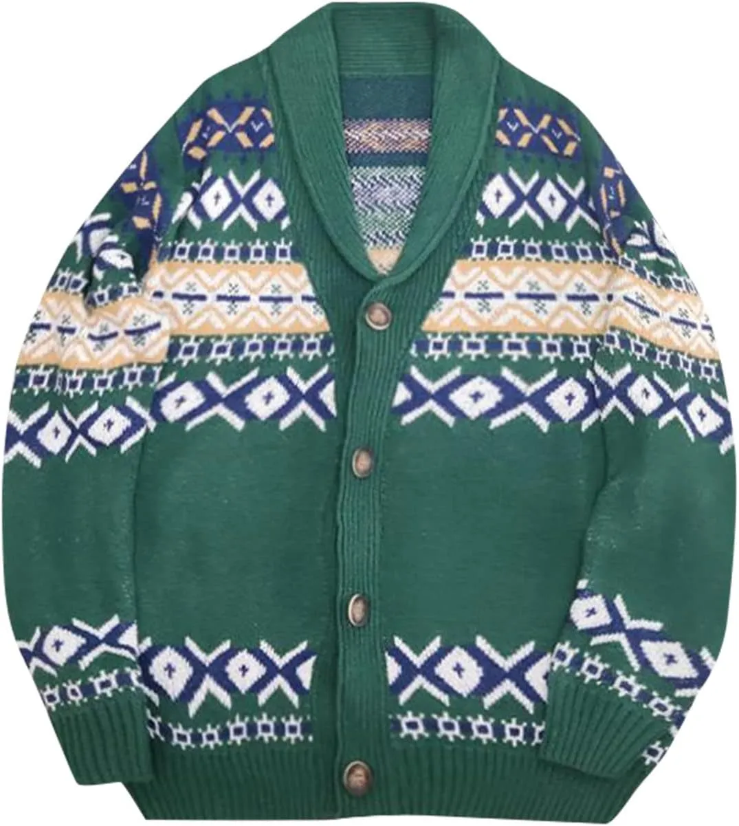 Dudubaby Plus Size Sweaters for Mensautumn and Winter Fashion Loose Cardigan Warm Lapel Hooded Jacket Sweater