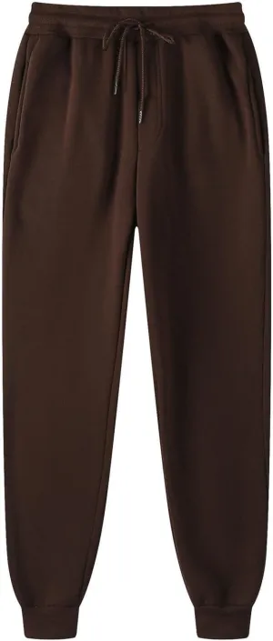Elastic Baggy Cinch Bottom Sweatpants Jogger Sweatpants Men Fleece Lined Sporty Cozy with Pockets Joggers Loose Fit