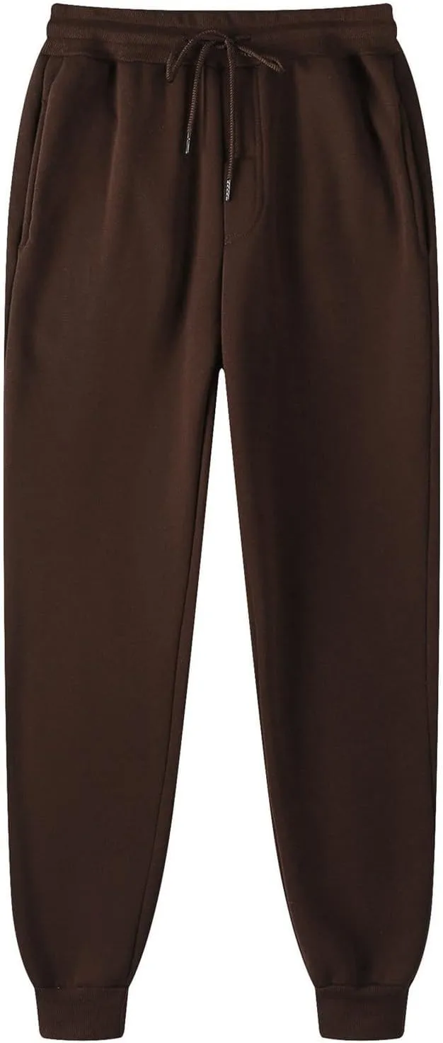 Elastic Baggy Cinch Bottom Sweatpants Jogger Sweatpants Men Fleece Lined Sporty Cozy with Pockets Joggers Loose Fit