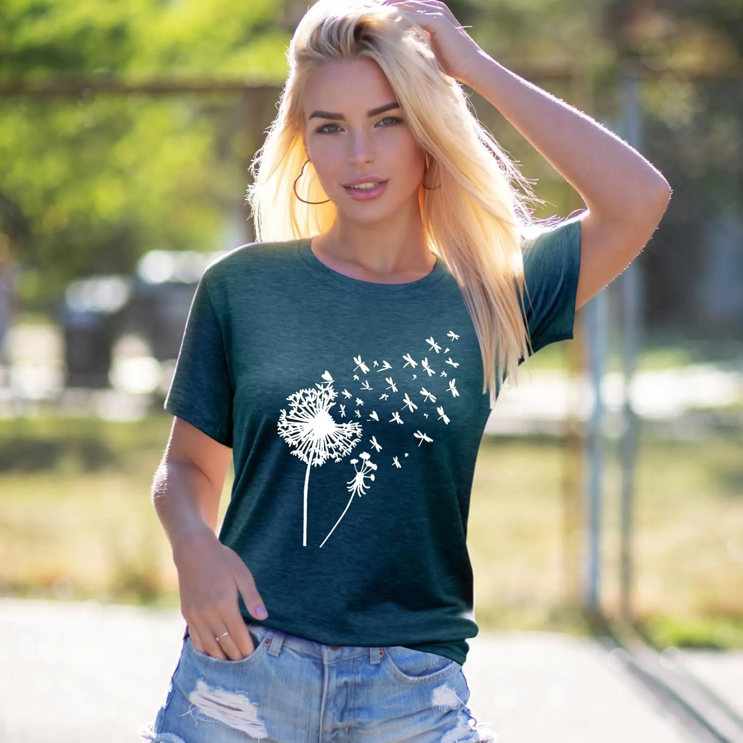 EUOW Tshirts for Womens Graphic Summer Tees Short Sleeve Loose Fit Trendy Tops