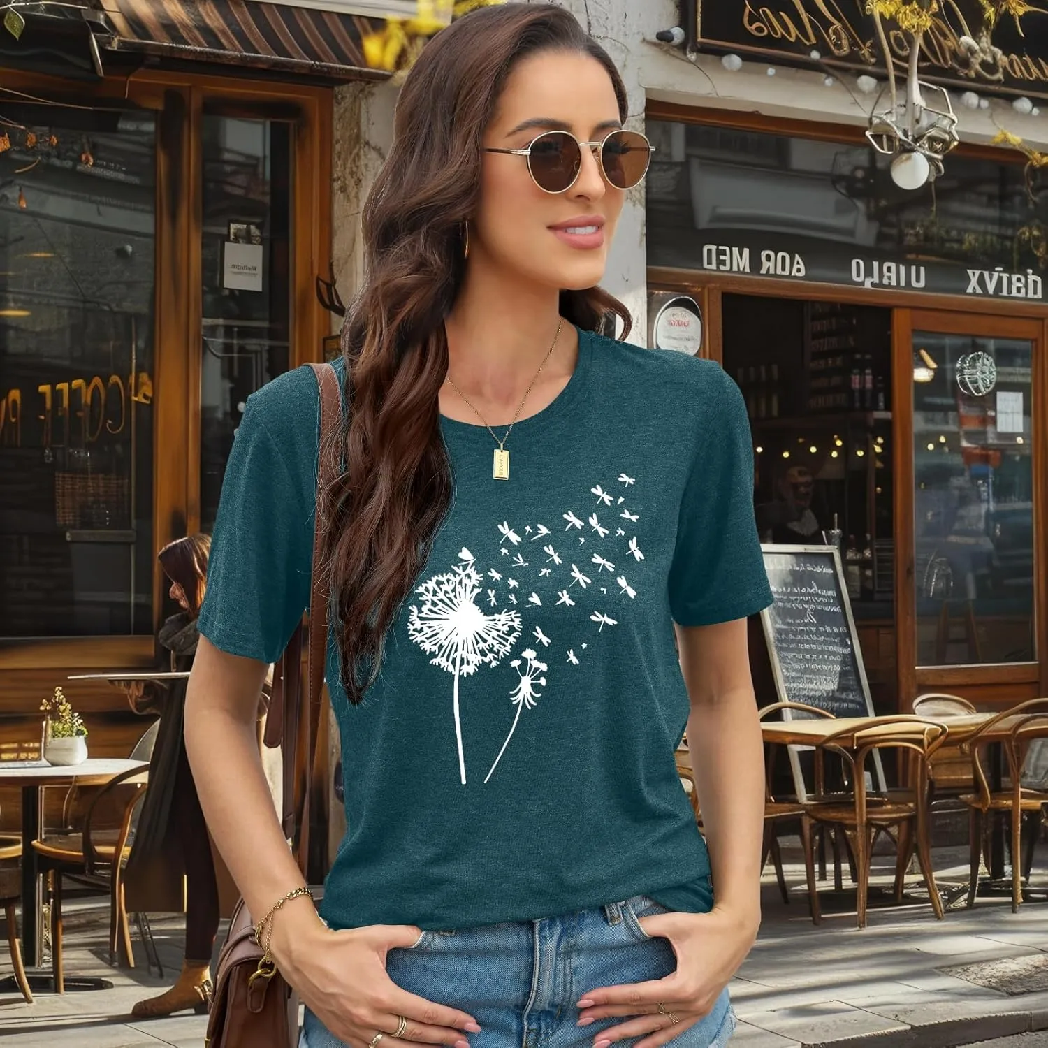 EUOW Tshirts for Womens Graphic Summer Tees Short Sleeve Loose Fit Trendy Tops