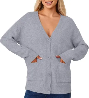 Fall Winter Trendy Coat Women Striped Cardigan Sweaters Fashion Button Down Lightweight Lightweight with Pockets