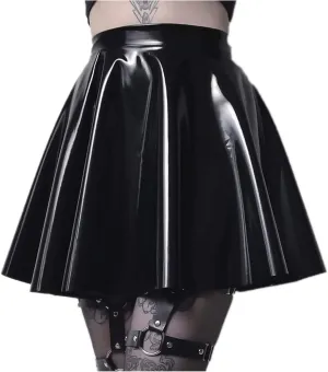 Fashion Ladys Leather Skirt Version of The Pleated Short Skirt High Waisted Athletic A Line Skirts Spring Pencil