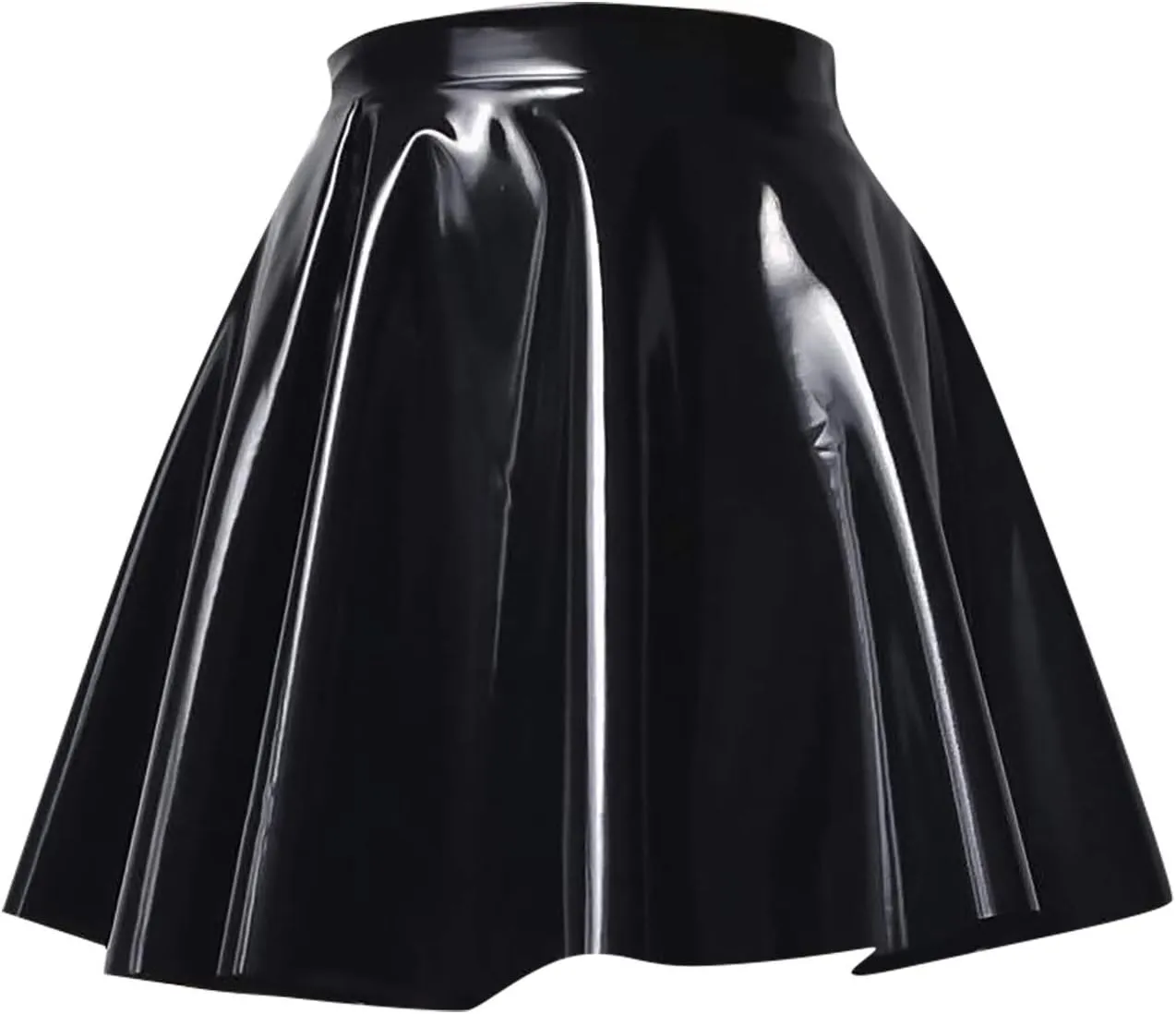 Fashion Ladys Leather Skirt Version of The Pleated Short Skirt High Waisted Athletic A Line Skirts Spring Pencil