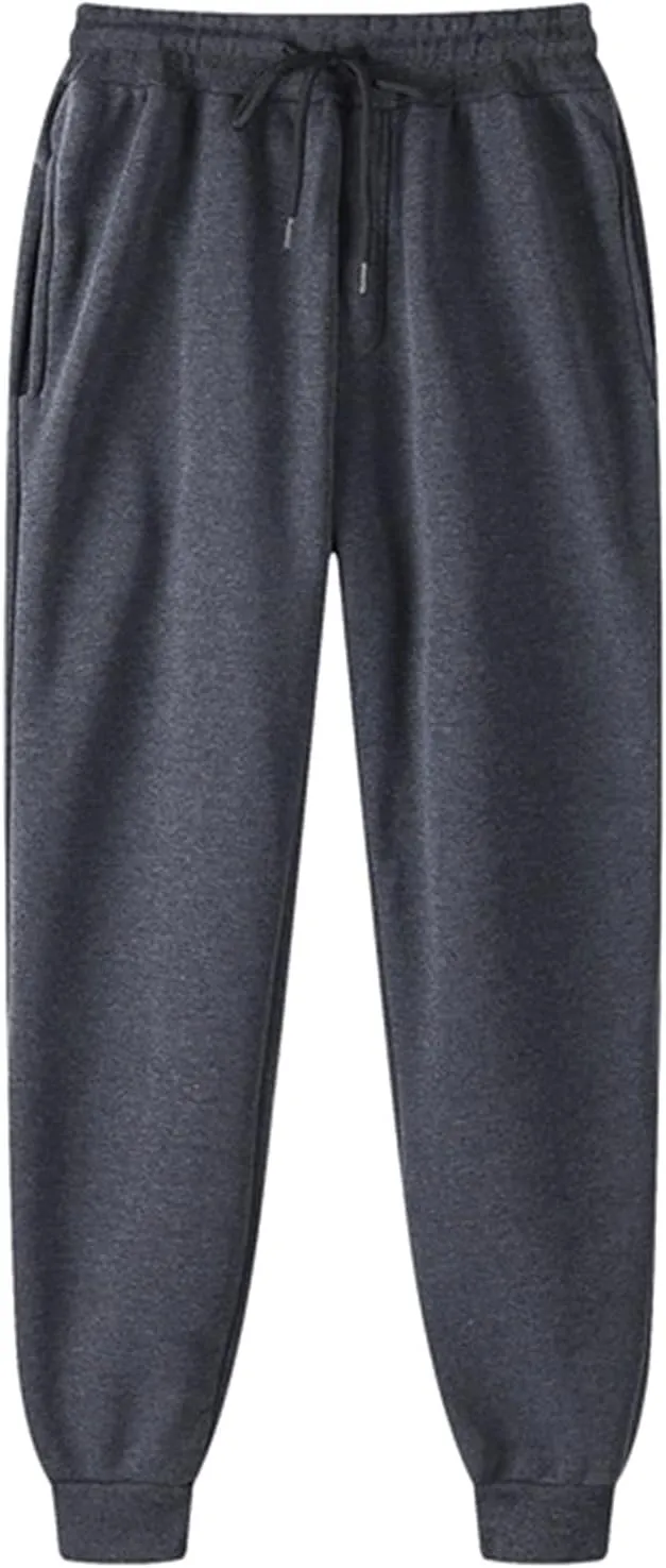 Fleece Lined Pants Women Fleece Lined Sweatpants with Pockets High Waisted Thermal Joggers Winter Pants Plus Size
