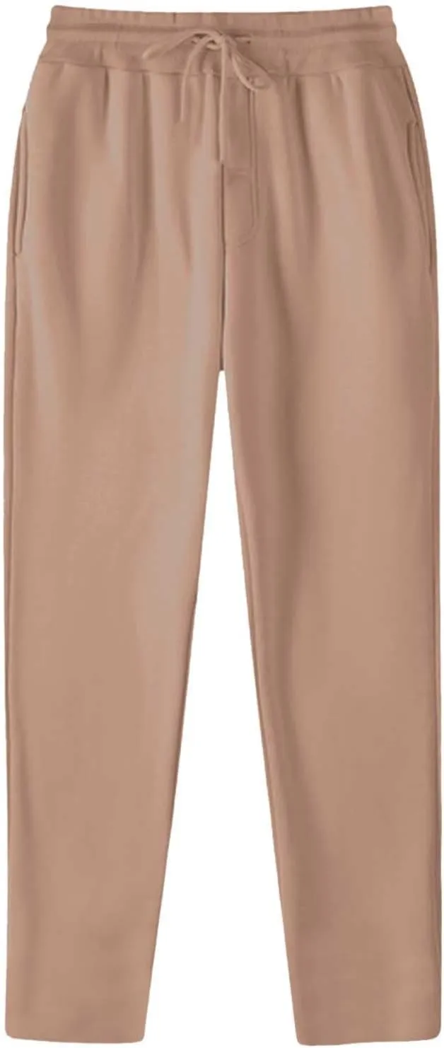 Fleece Sweatpants Men Straight Leg Athletic Pants Casual Workout Trousers Baggy Lounge Running Joggers with Pockets