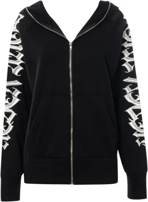 Fleece Zipper Hoodie Womens Casual Long Sleeve Letter Print Zipper Hooded Coat Sweatshirt Tops Woman Sweatshirts