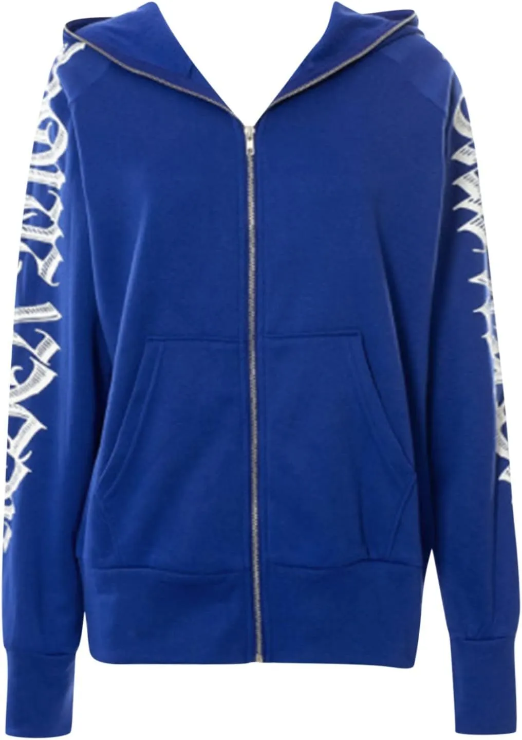 Fleece Zipper Hoodie Womens Casual Long Sleeve Letter Print Zipper Hooded Coat Sweatshirt Tops Woman Sweatshirts