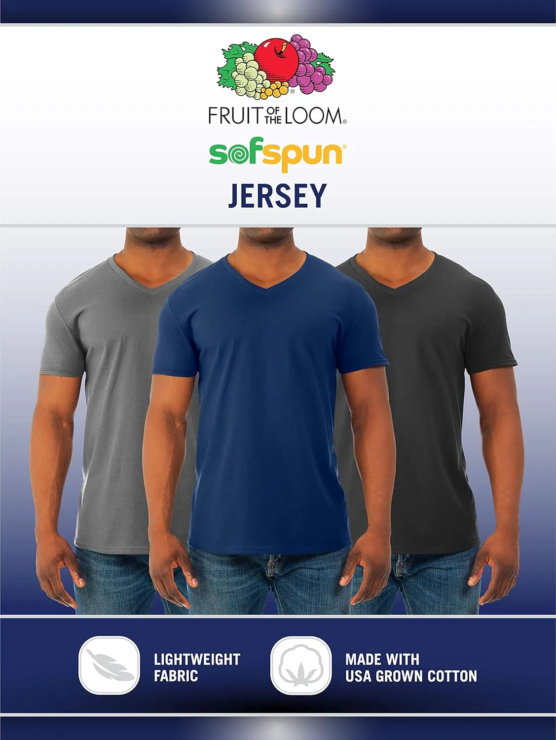 Fruit of the Loom Men's Lightweight Cotton Tees (Short & Long Sleeve)