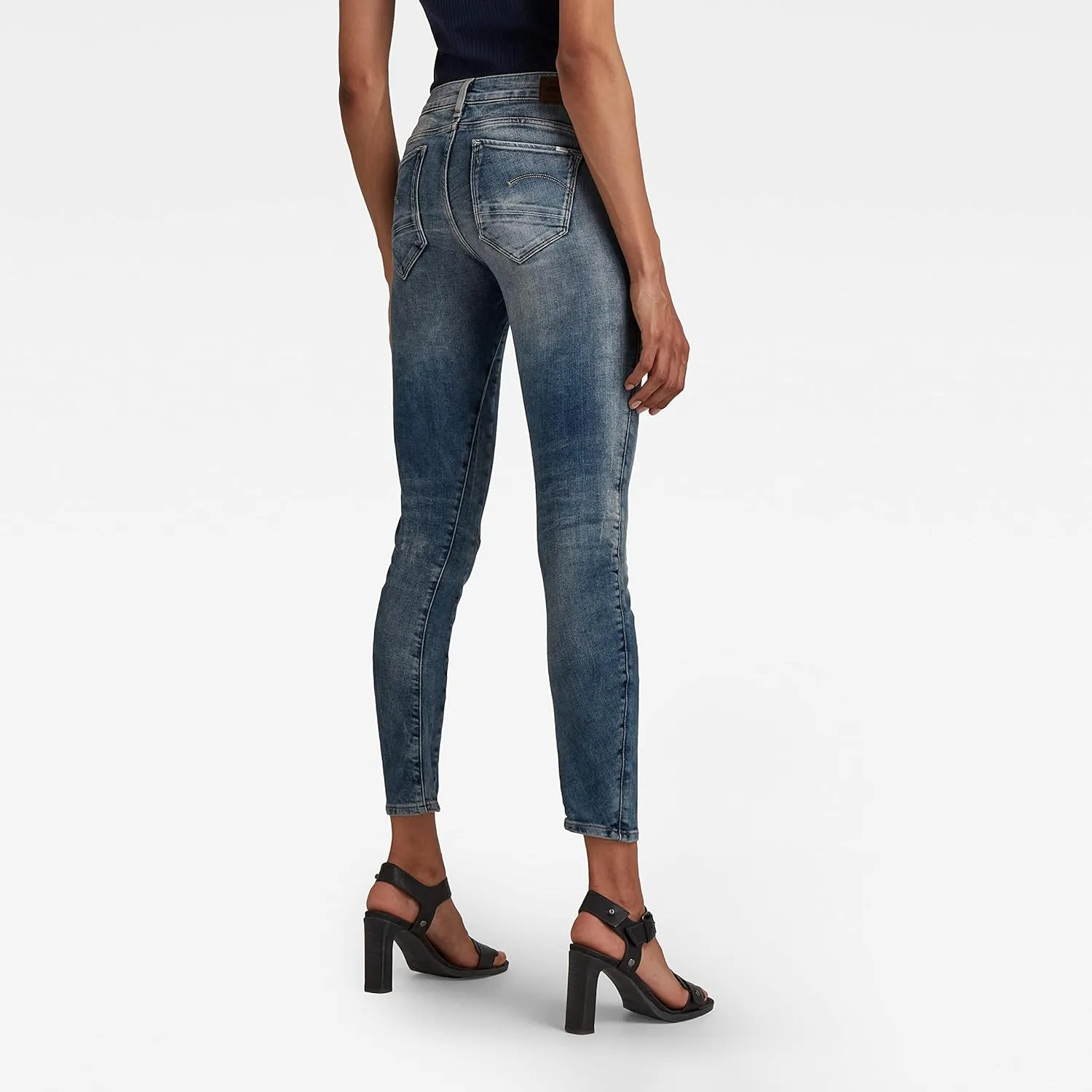 G-STAR RAW Women's Arc 3D Mid Rise Skinny Fit Jeans