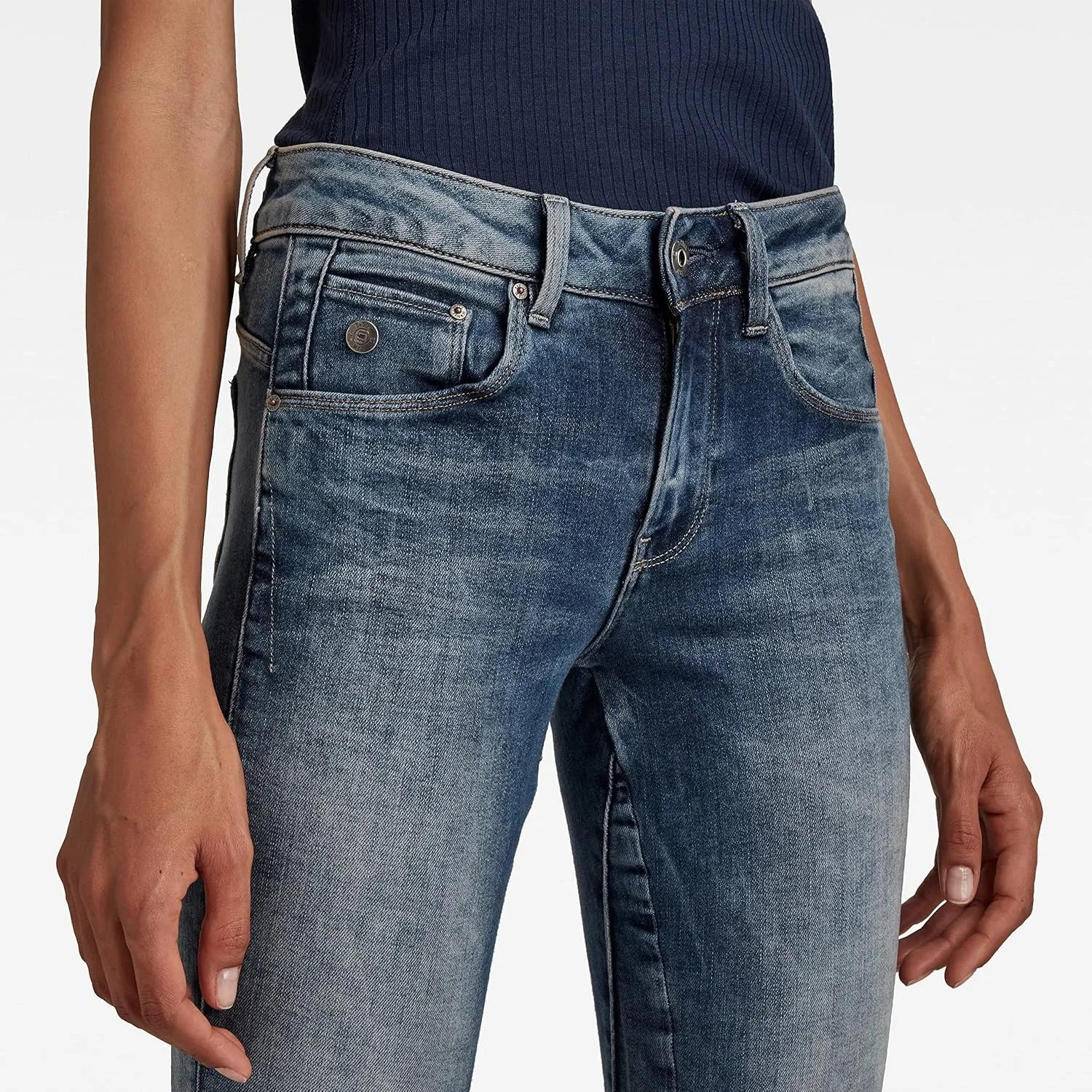 G-STAR RAW Women's Arc 3D Mid Rise Skinny Fit Jeans