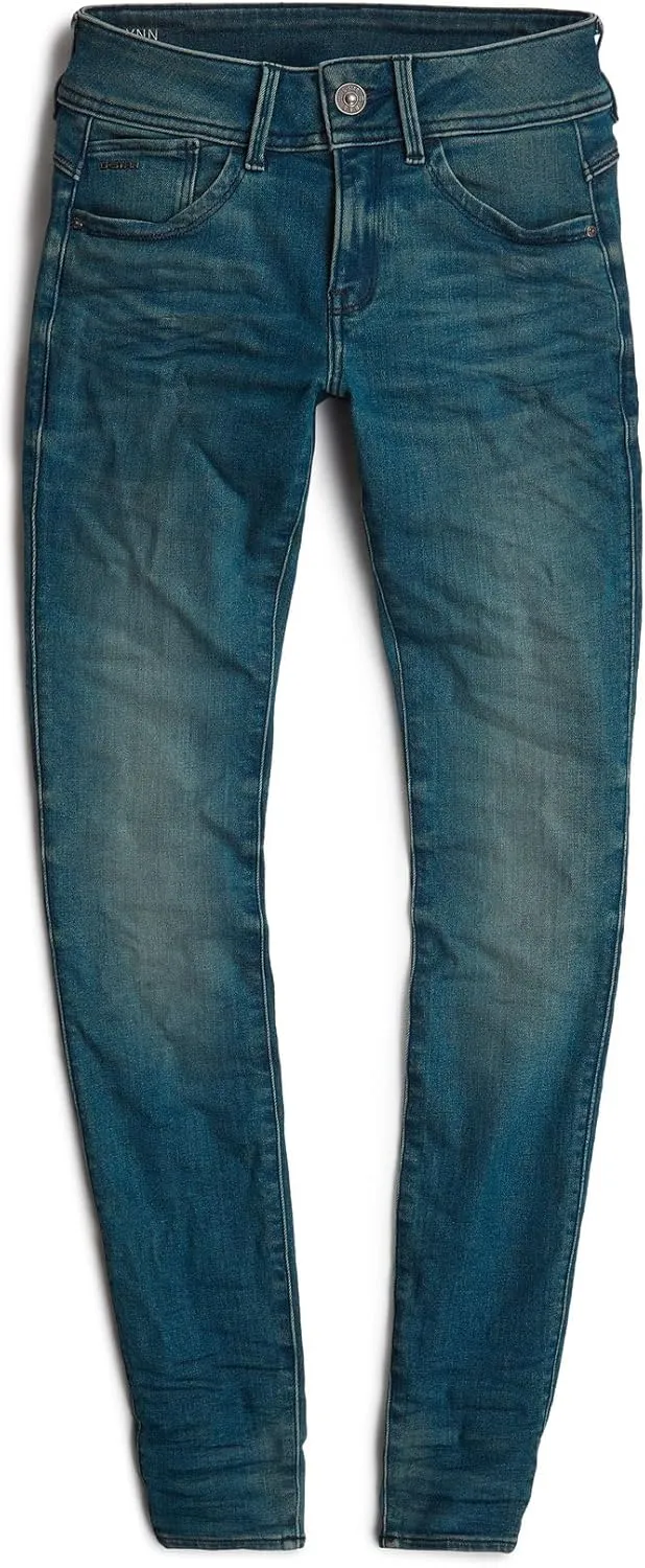 G-STAR RAW Women's Core Lynn Mid Rise Skinny Fit Jeans