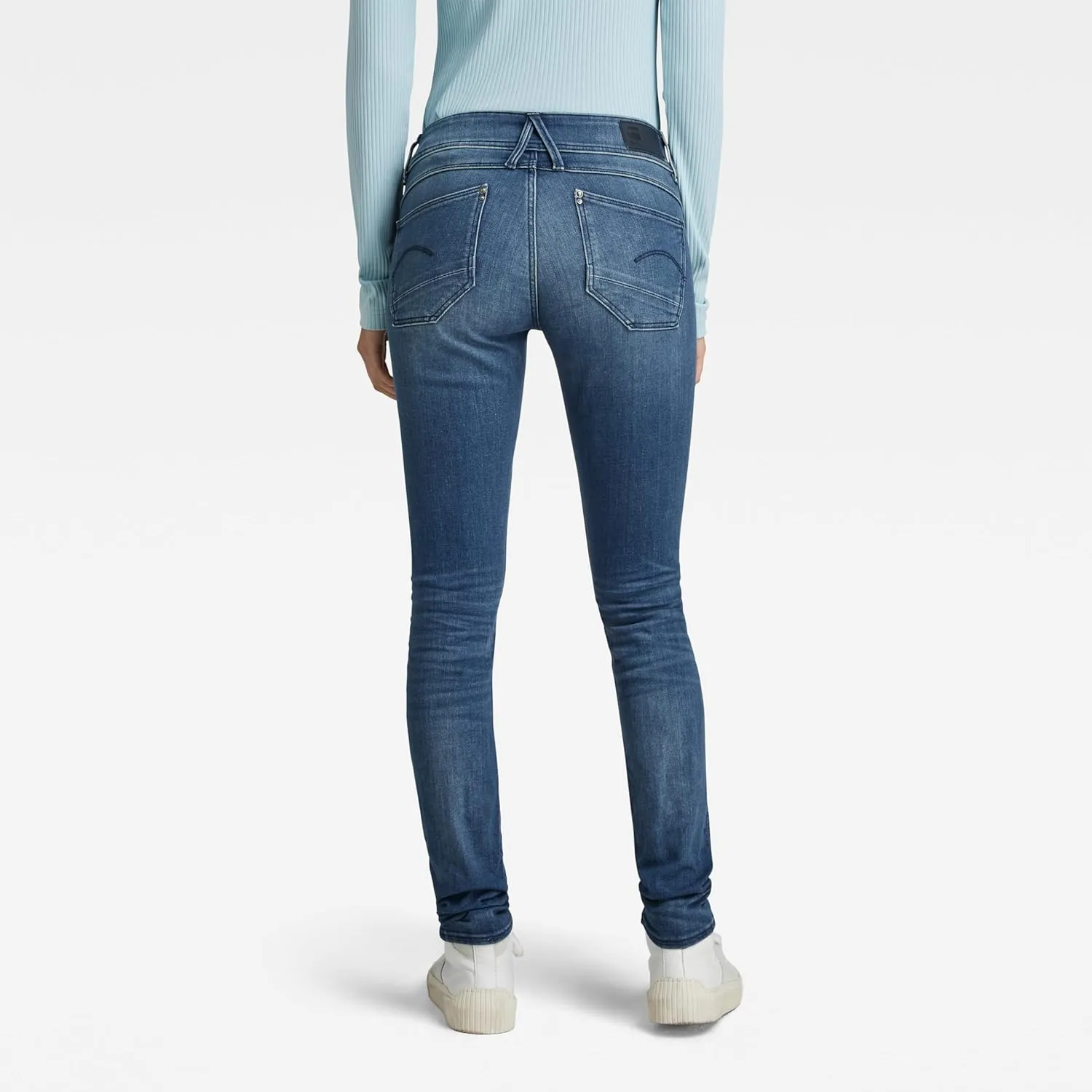 G-STAR RAW Women's Core Lynn Mid Rise Skinny Fit Jeans