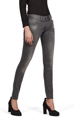 G-STAR RAW Women's Core Lynn Mid Rise Skinny Fit Jeans