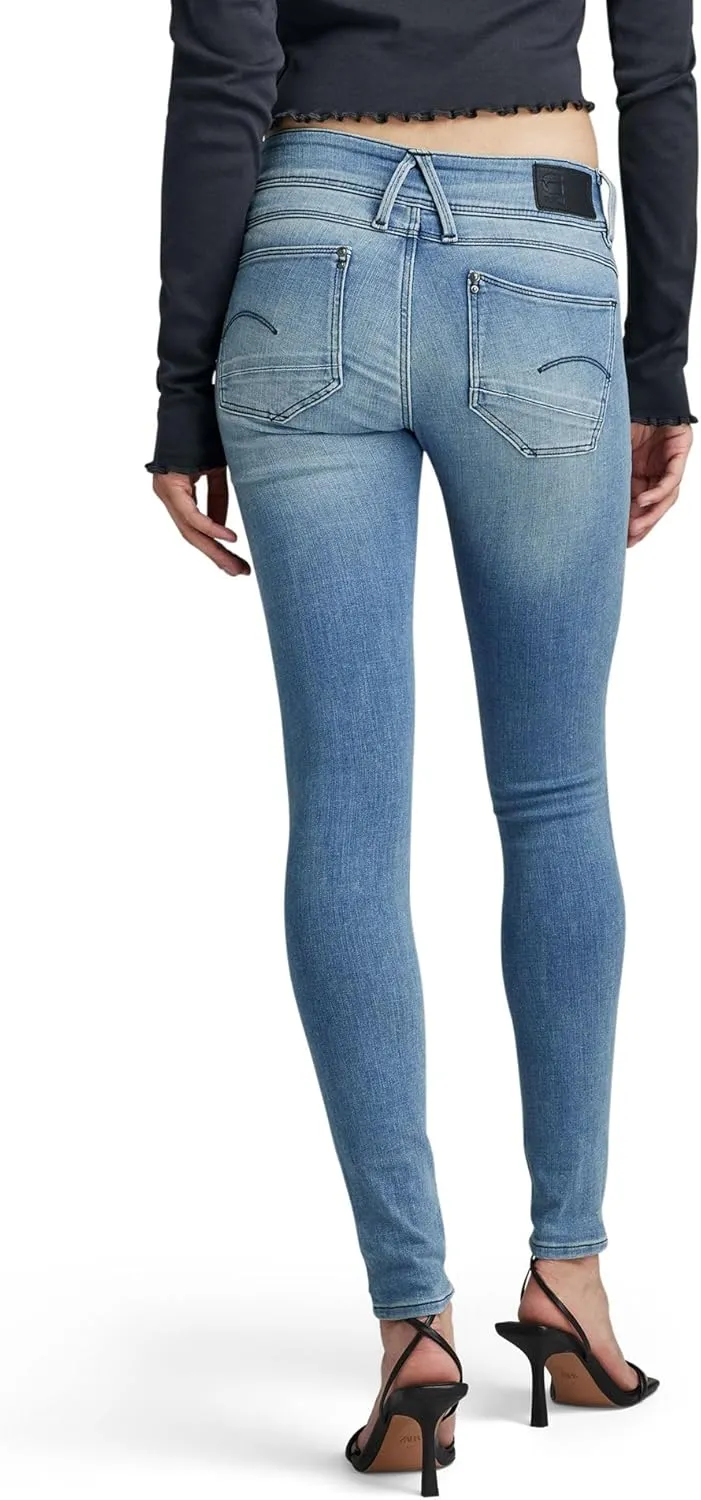 G-STAR RAW Women's Lynn D Mid Rise Super Skinny Fit Jeans