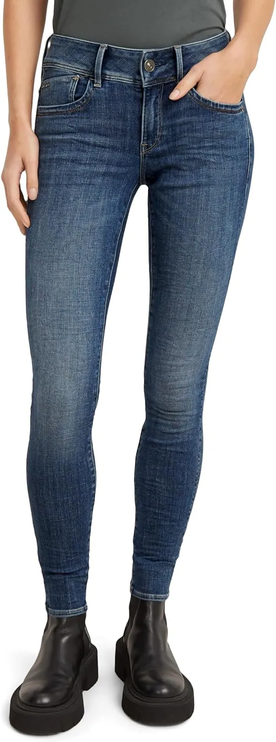 G-STAR RAW Women's Lynn D Mid Rise Super Skinny Fit Jeans