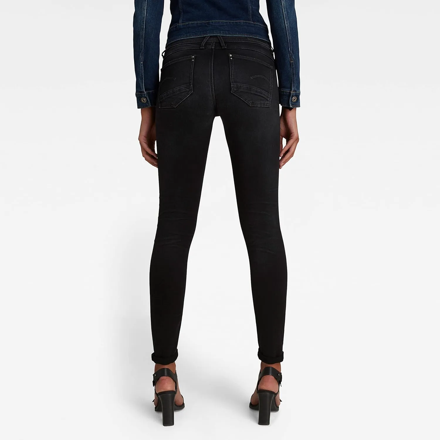 G-STAR RAW Women's Lynn D Mid Rise Super Skinny Fit Jeans