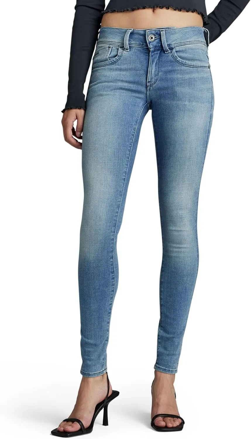 G-STAR RAW Women's Lynn D Mid Rise Super Skinny Fit Jeans