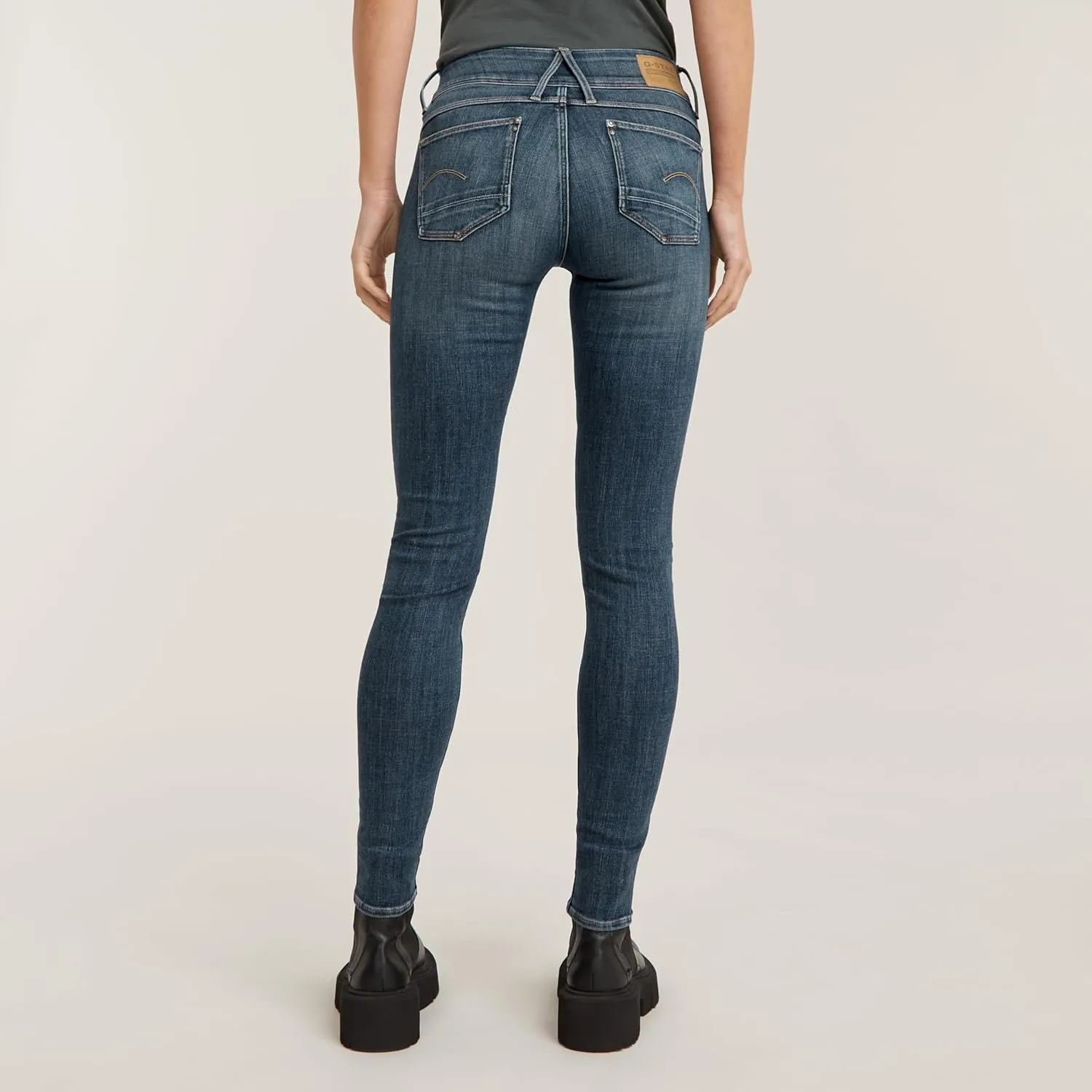 G-STAR RAW Women's Lynn D Mid Rise Super Skinny Fit Jeans