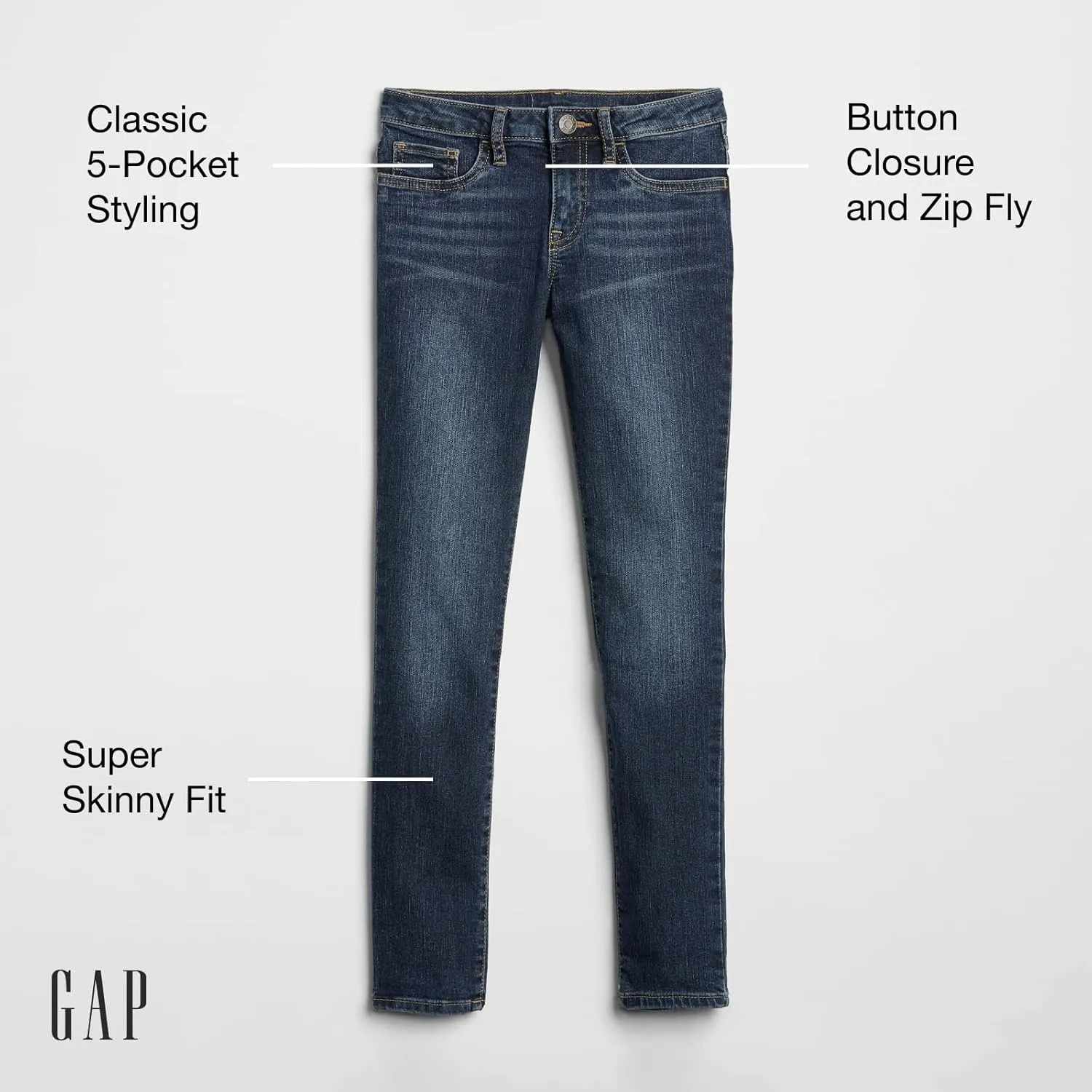 GAP Girls' Super Skinny Fit Denim Jeans